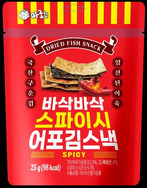 바삭바삭 스파이시 어포 김스낵